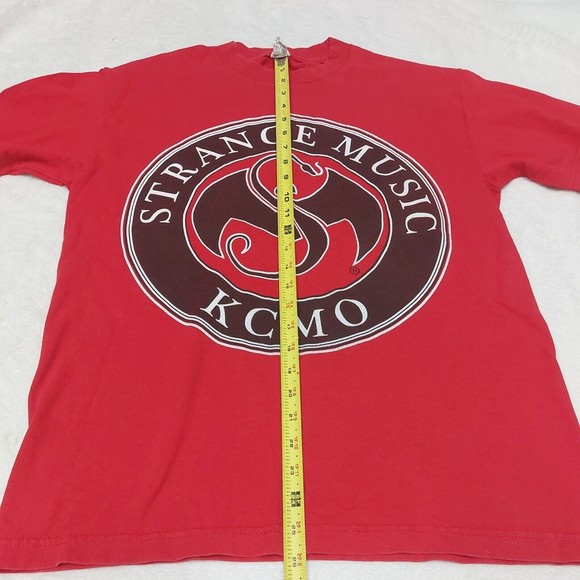 Tech N9ne Strange Music KCMO Rap Shirt Mens Size Medium Double Sided Black & Red - Picture 9 of 14